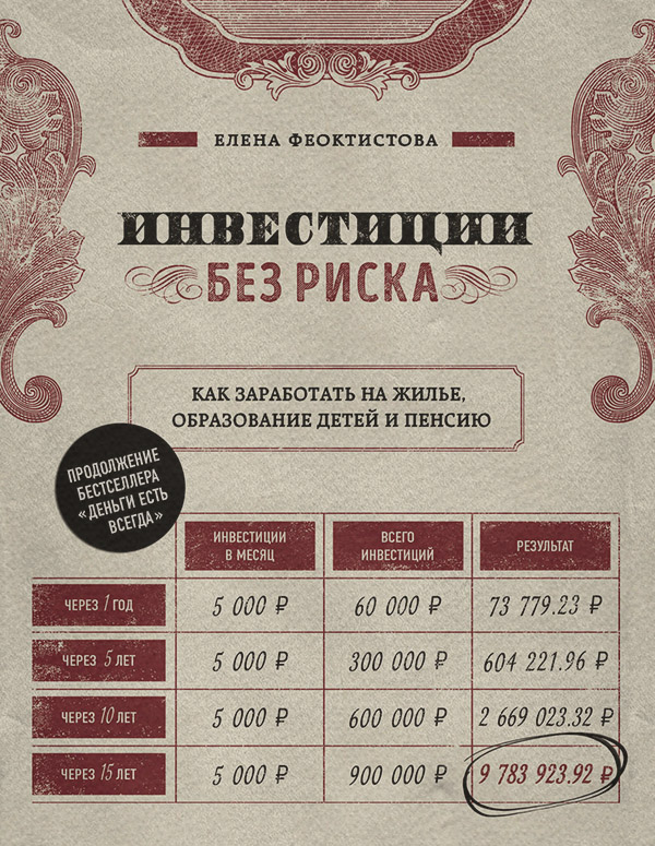 Личные финансы Инвестиции без риска. Как заработать на жилье, образование детей и пенсию(Елена Феоктистова) 